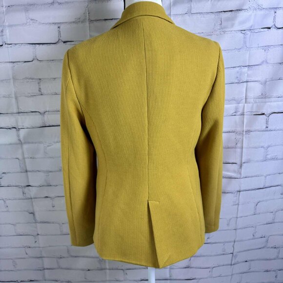 Philosophy Mustard Yellow Textured Blazer Celestial Interior – Size 8 - Picture 5 of 14